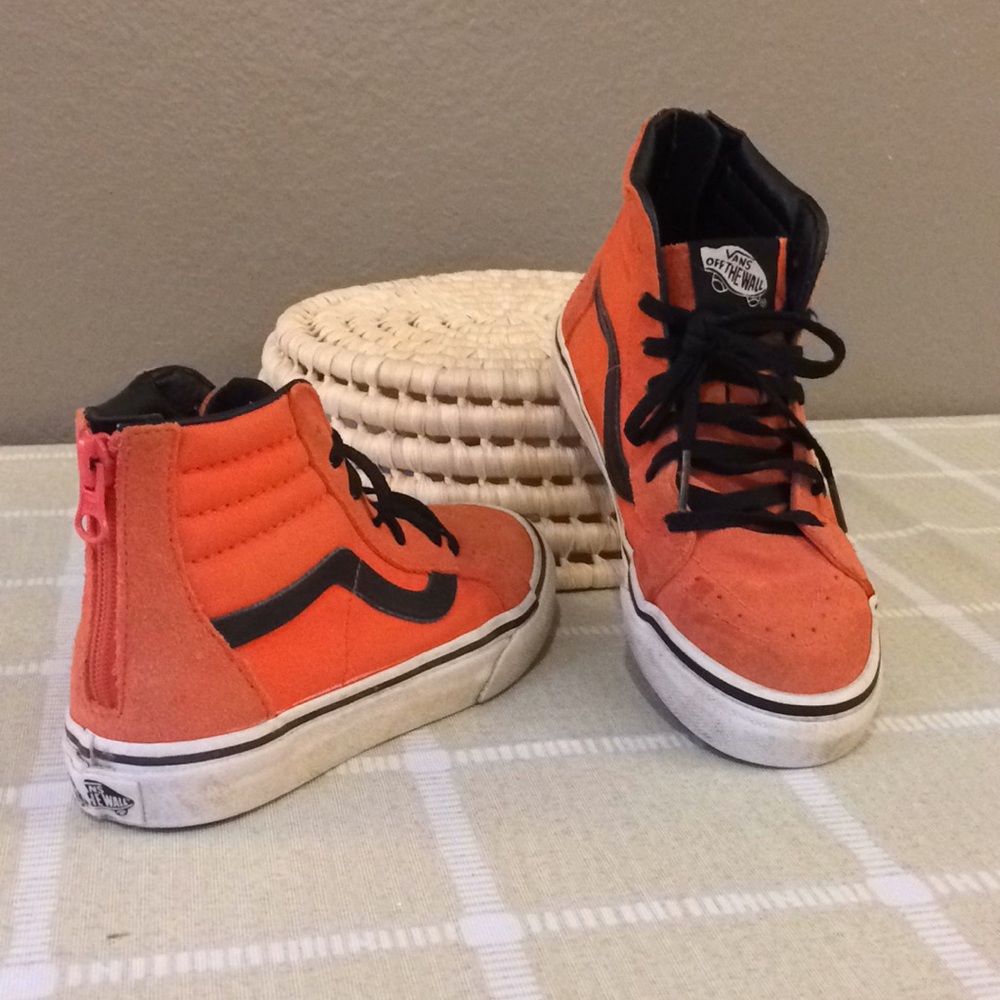 Vans Orange & Black Hightop Zippered Bag kids 1